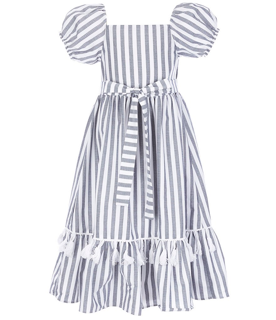 Rare Editions Little Girls 4-6X Puffed-Sleeve Striped Maxi Dress