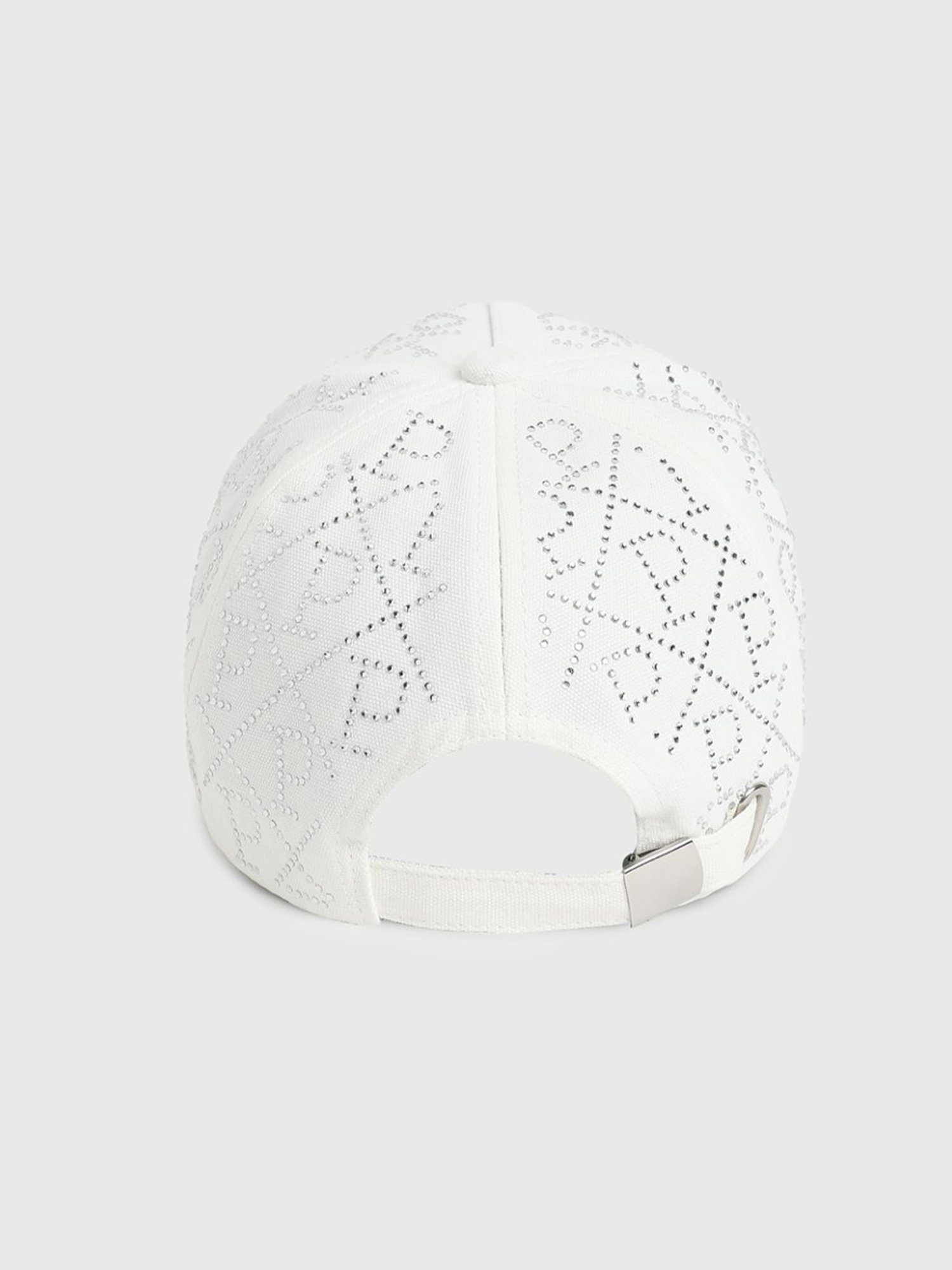 HauteSauce White Studded Alphabet Baseball Cap