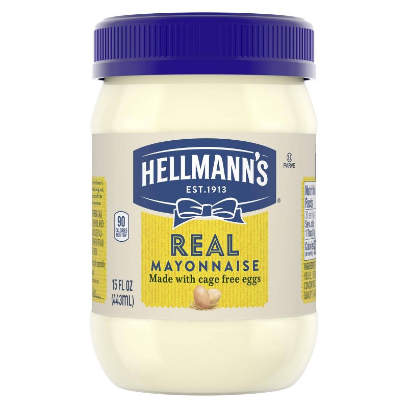 Hellmann's Mayonnaise for Delicious Sandwiches Real Mayo Rich in Omega 3-ALA 15oz