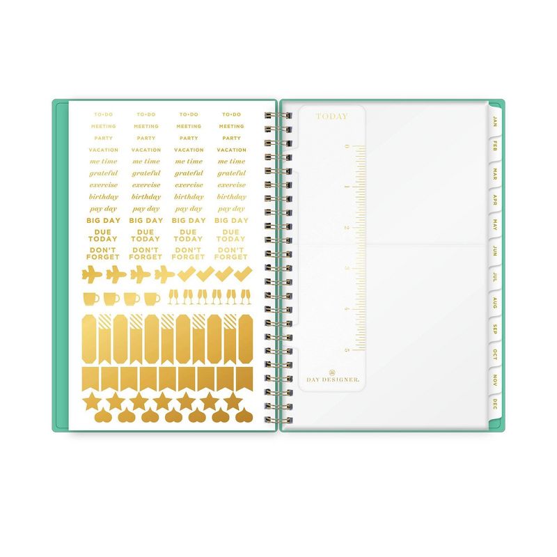 2021 Planner 5" x 8" Plastic Weekly/Monthly Wirebound Jade - Day Designer