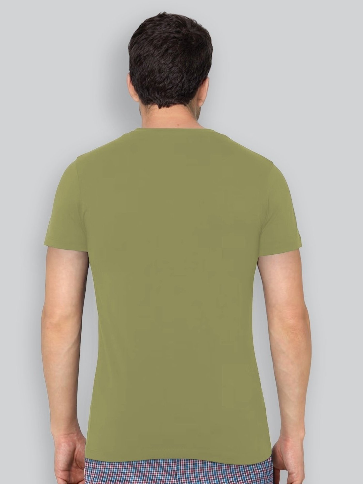 Lux Nitro Turquoise & Olive Regular Fit T-Shirt Pack of - 2