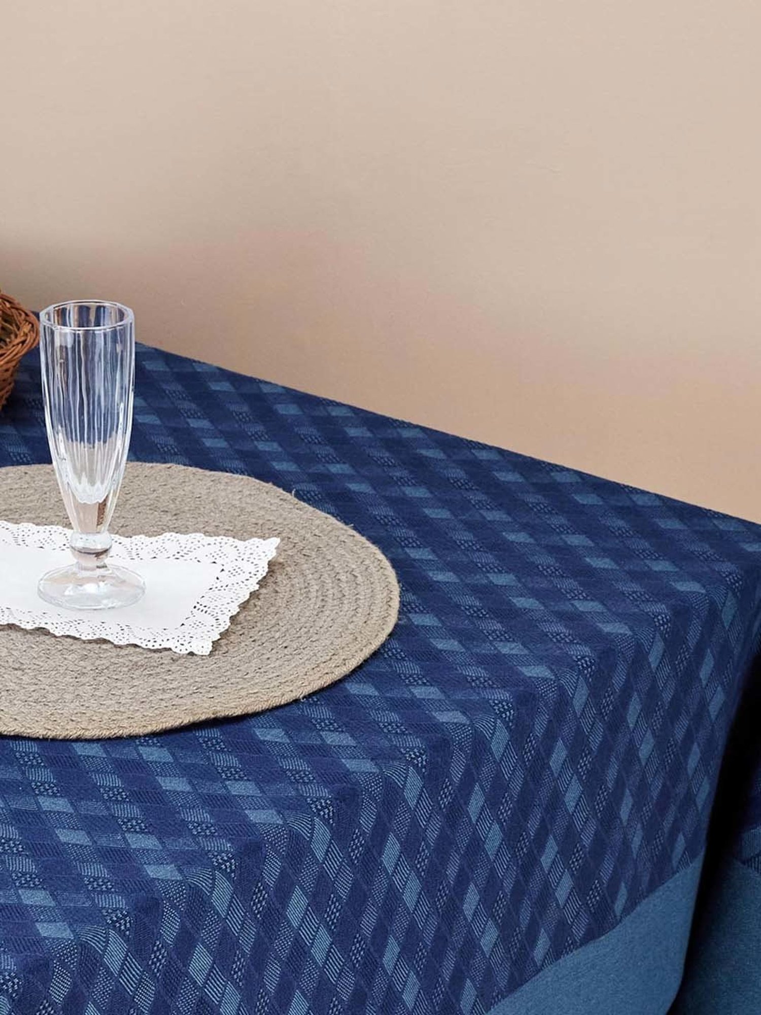 Fabindia Akira Indigo Cotton Table Cover