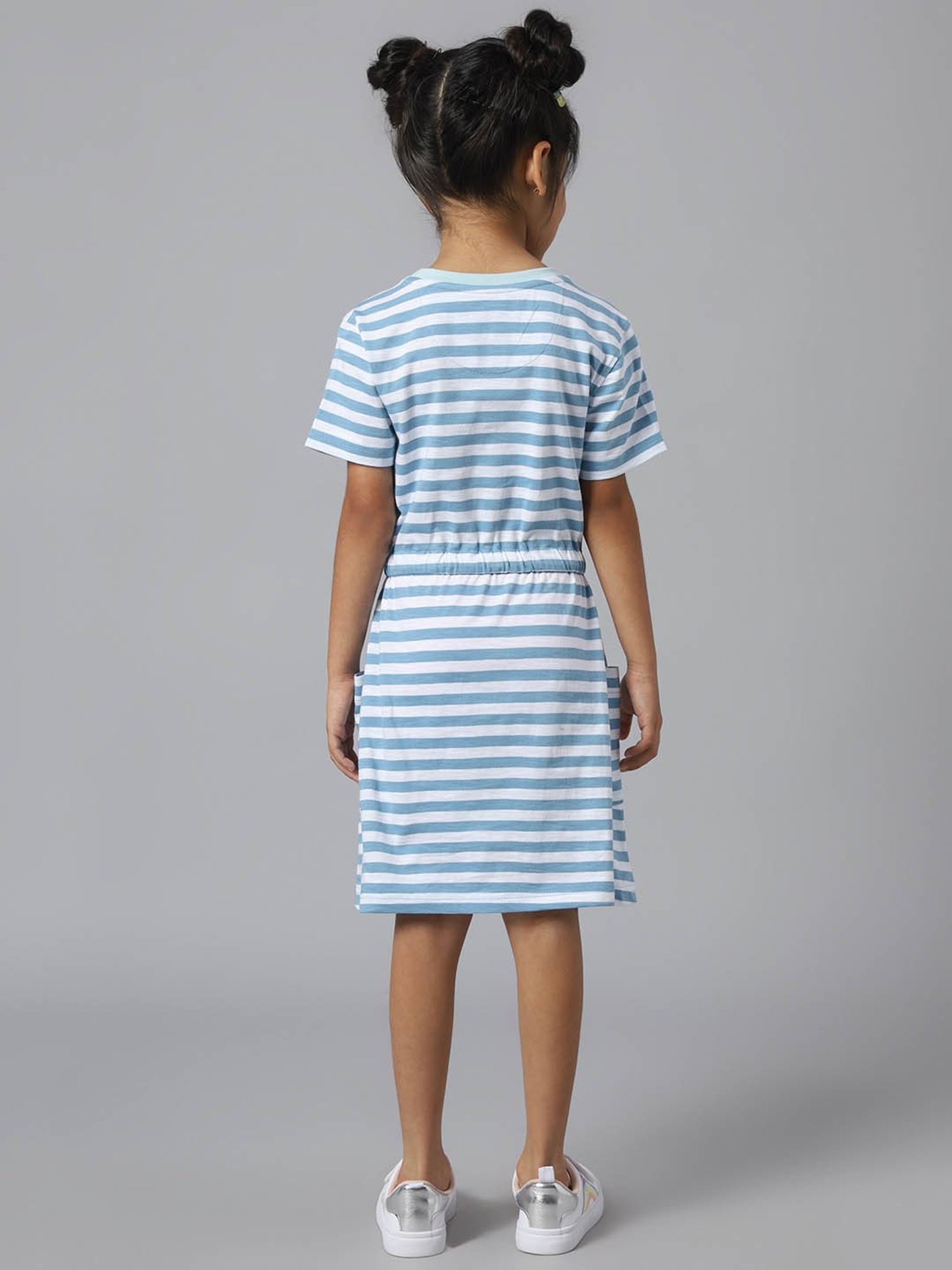 Beverly Hills Polo Club Kids Blue & White Striped Dress