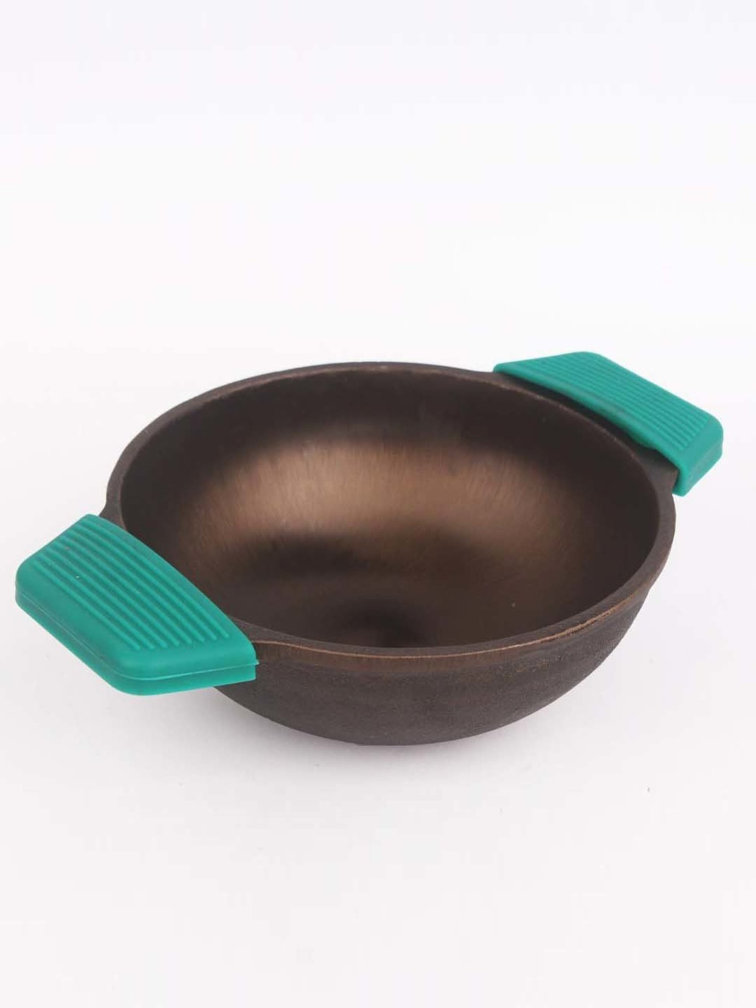 The Indus Valley Black Cast Iron 25.4 cm Deep Frying Kadhai (2.5 L)