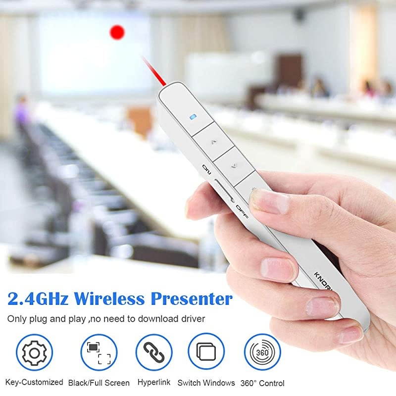 KeyCustomized Wireless Presenter Remote  N36 Presentation Pointer Presenter Supports Hyperlink Media PlayPause PreviousNext Track Volume Mute etc