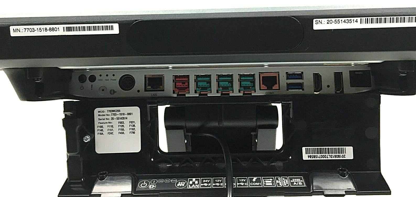 NCR RealPOS XR7 Plus 18.5" PCAP Intel i5 Windows 7 Computing Terminal w/Stand