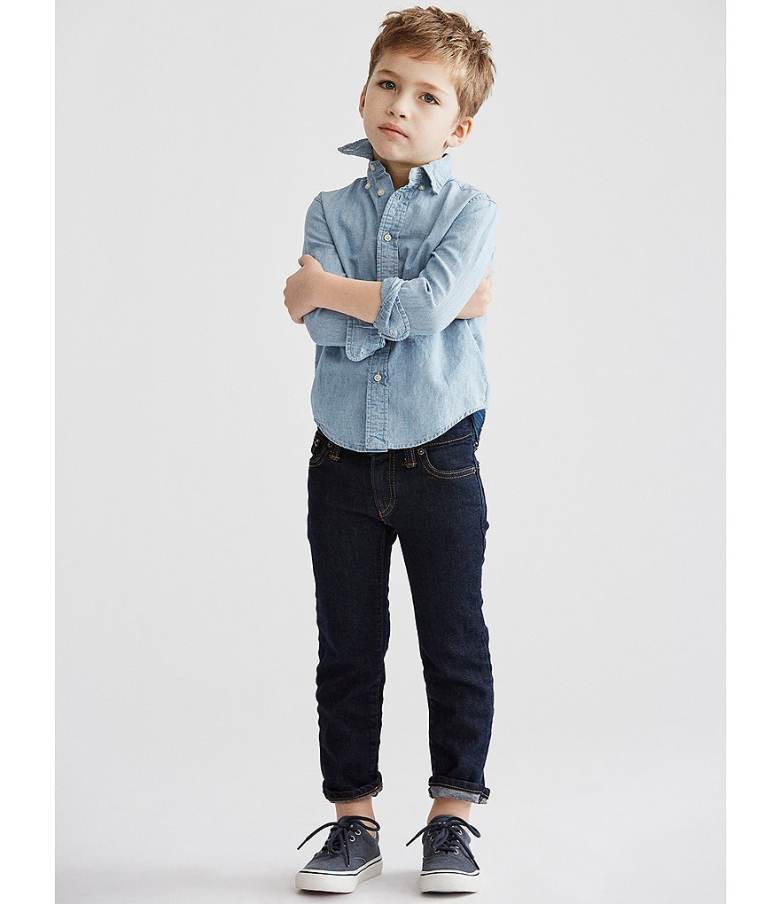Hollywood Little Boys 4-7 Pull-On Slim Fit Denim Pant