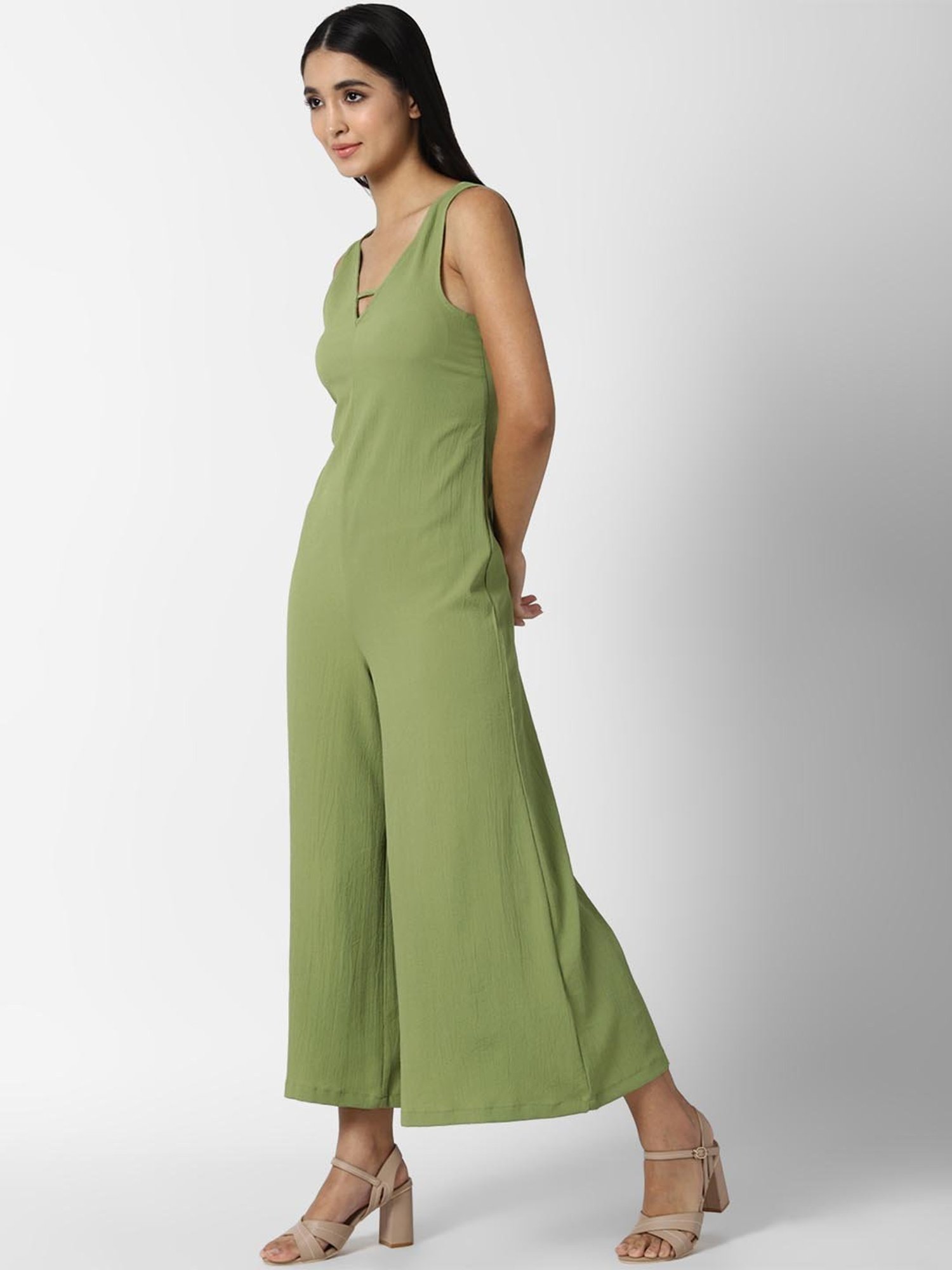 Forever 21 Green Full Length Jumpsuit