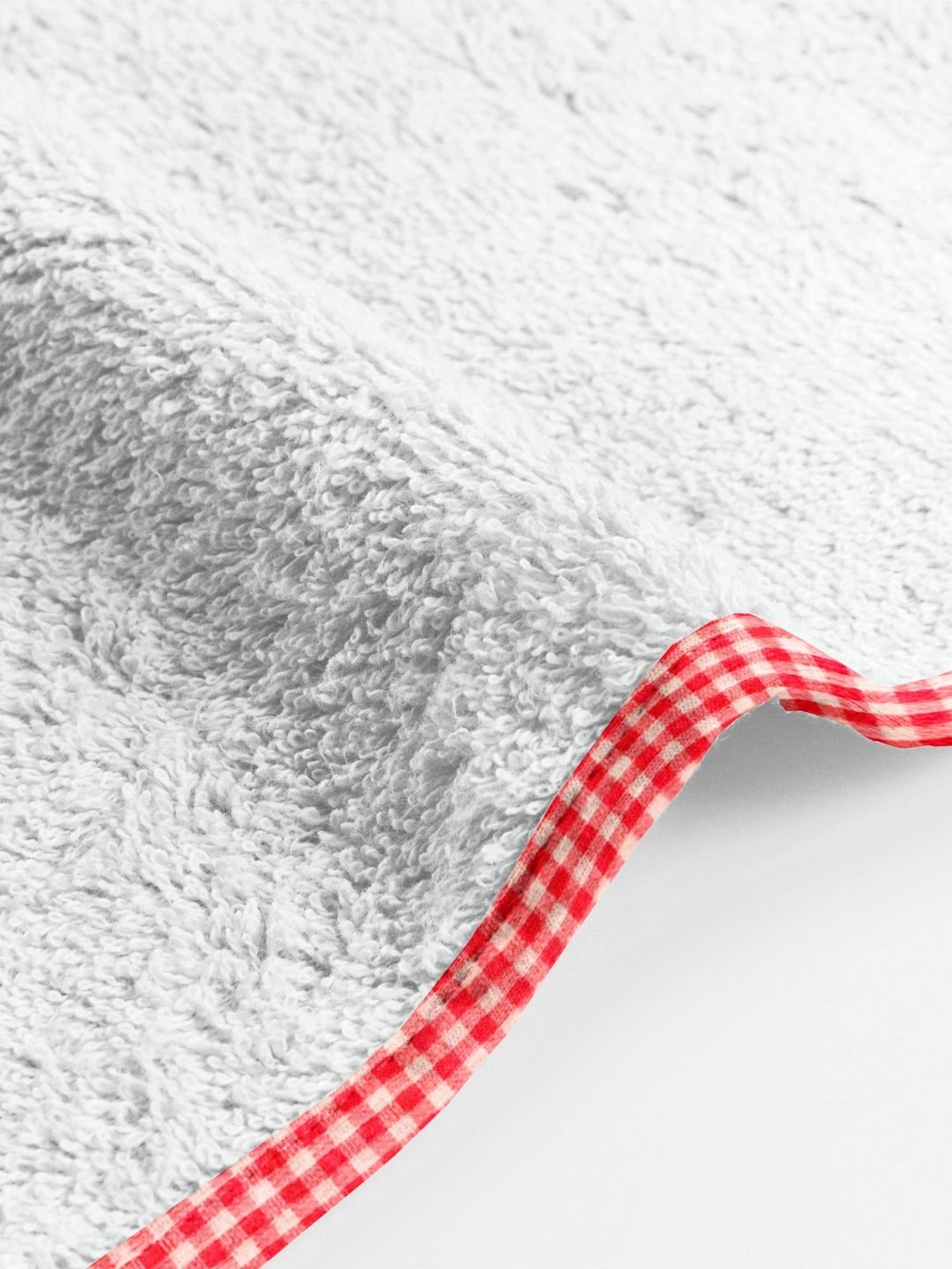 The Baby Atelier White & Red Junior Towel