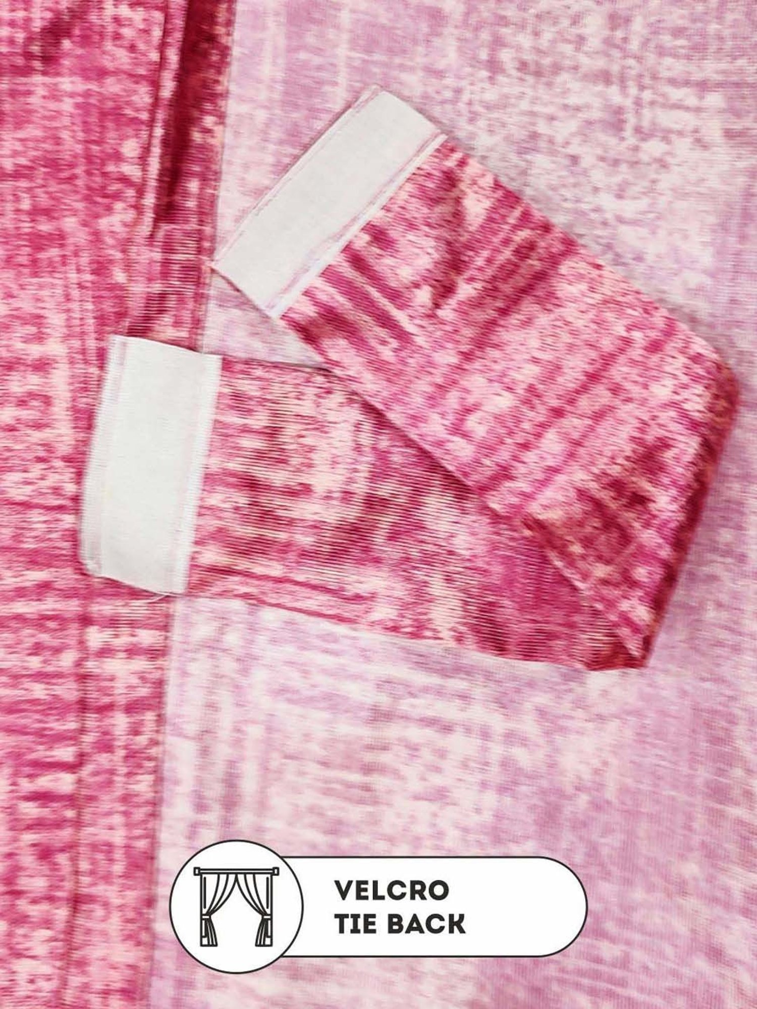 Bianca VILLA C`ESTA Pink Faux Silk 5 Ft. Window Curtain