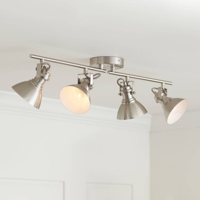 Pro Track Otis 4-Light Bushed Nickel Metal Track Fixture