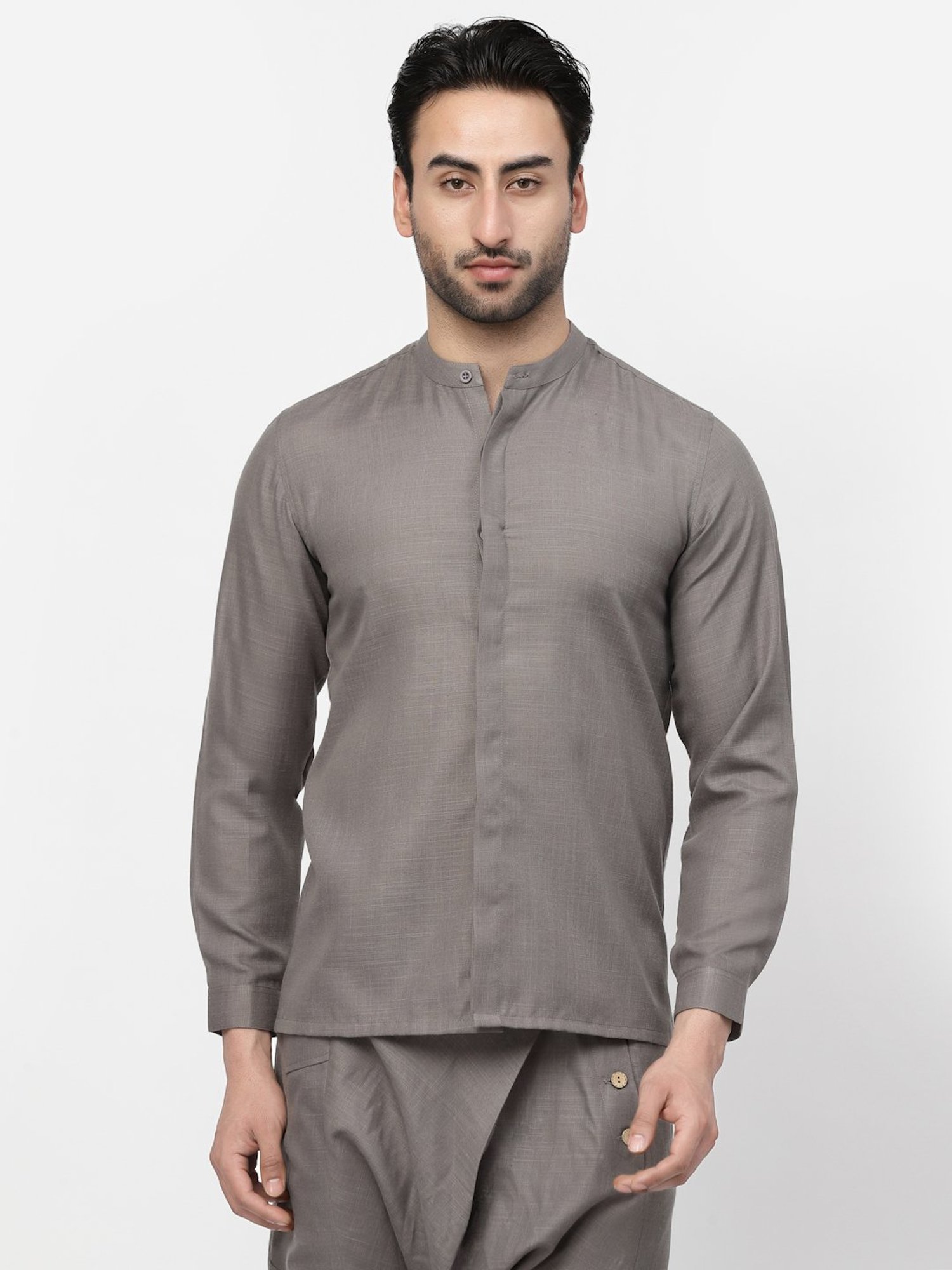 Lela Grey Regular Fit Shirt