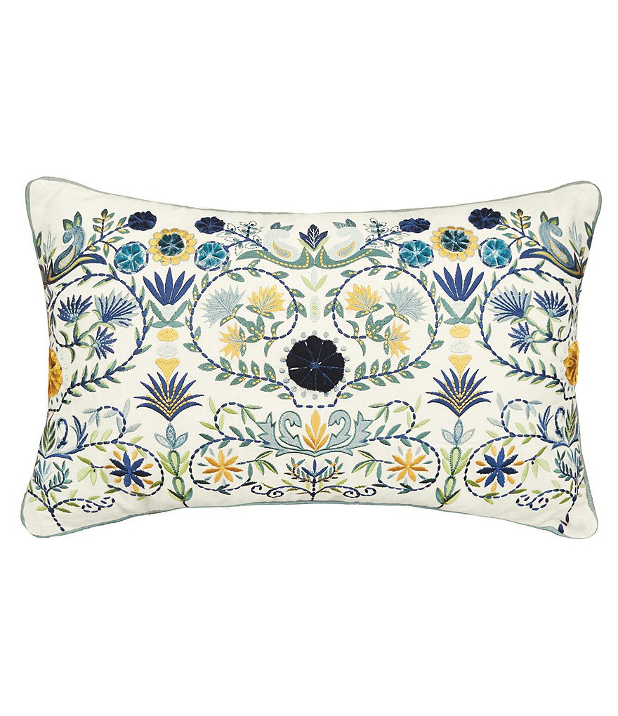 carol & frank Pippa Decorative Floral Embroidered Pillow