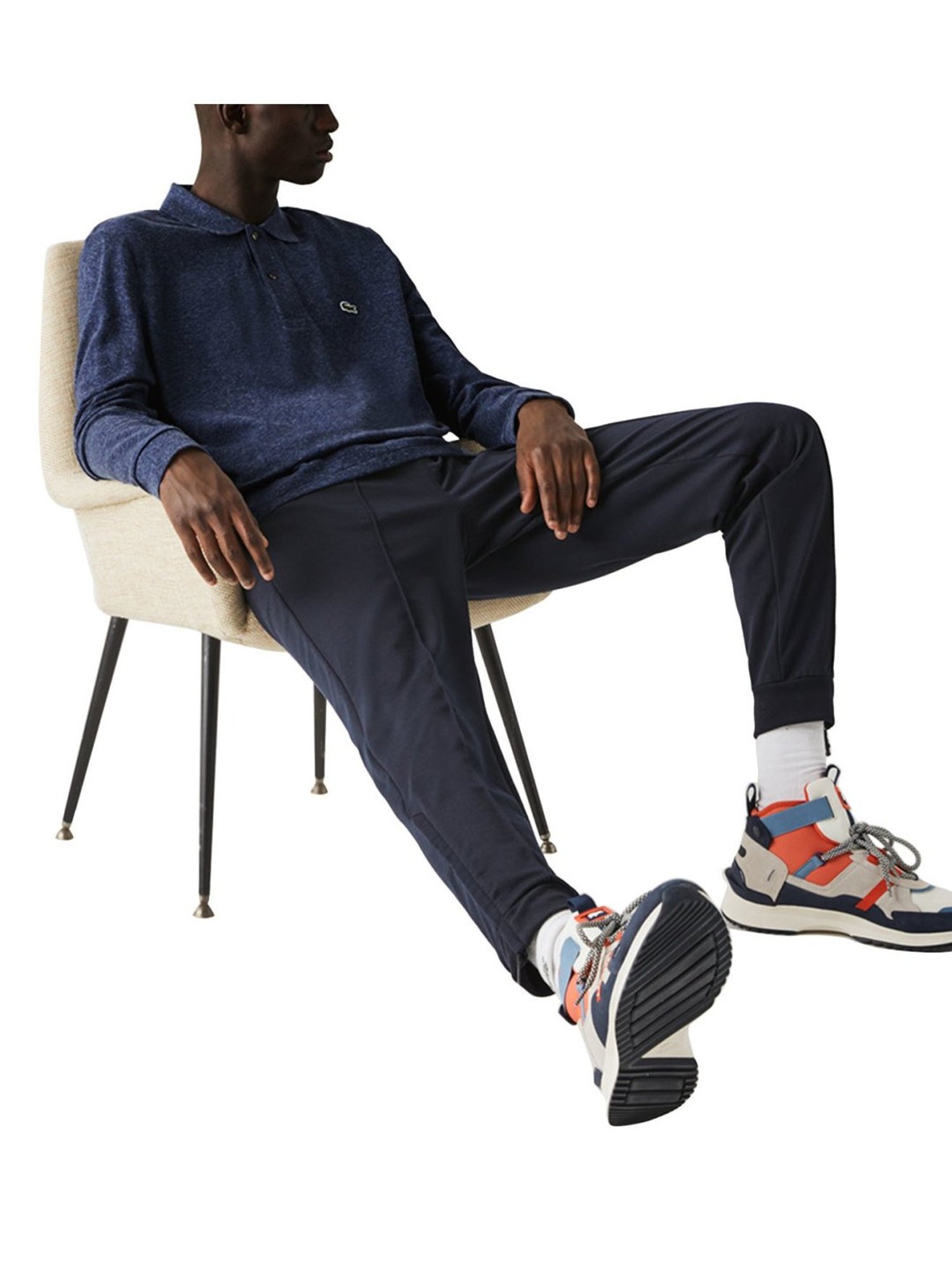 Lacoste Blue Marl Petit Pique Classic Fit Polo T-Shirt