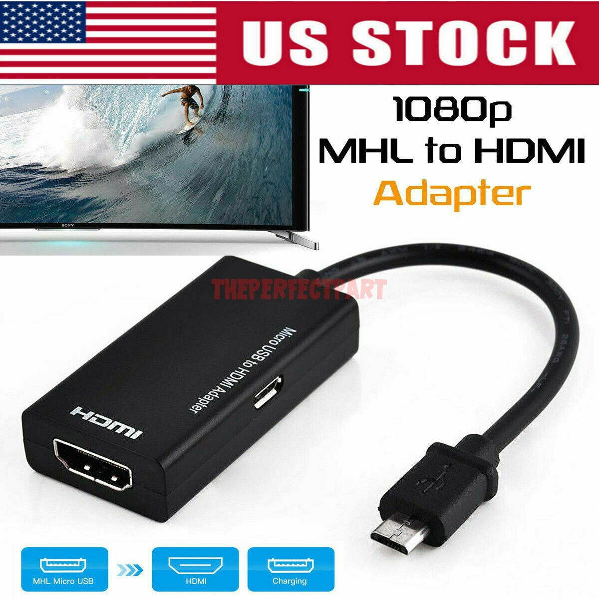 MHL Micro USB to HDMI Adapter Converter Cable for Android Phone Smartphone HD TV
