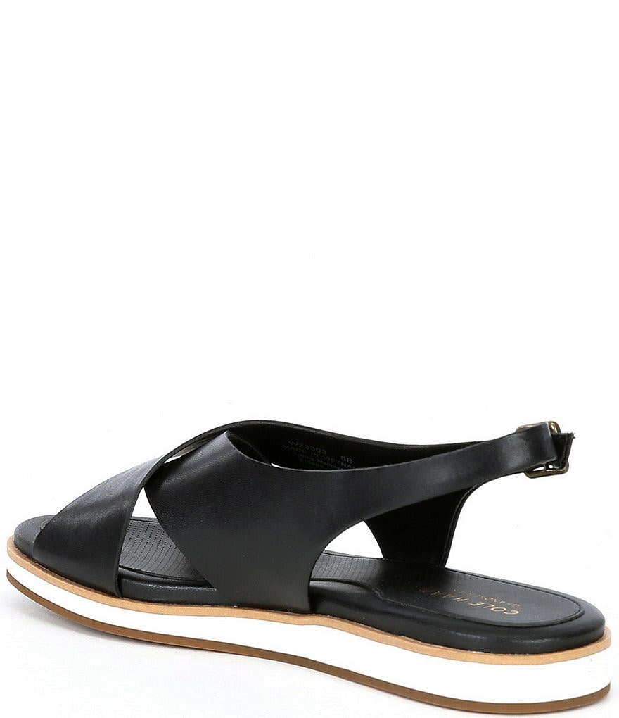 Cole Haan Mira Leather Cross-Band Sandals