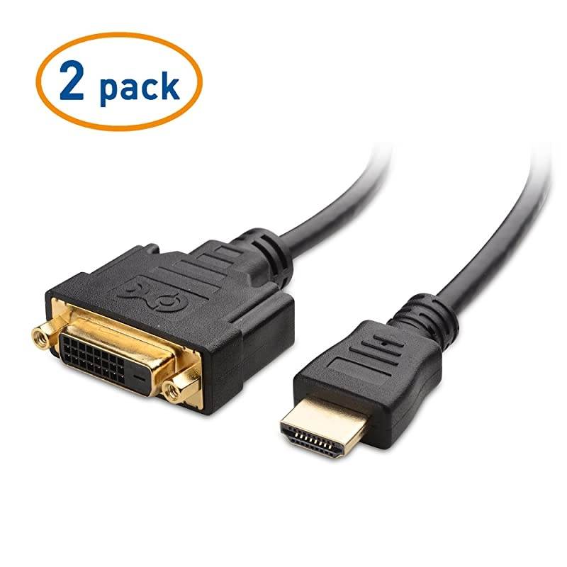 2Pack BiDirectional HDMI to DVI Male to Female DVI to HDMI Female to Male Adapter 5 Inches