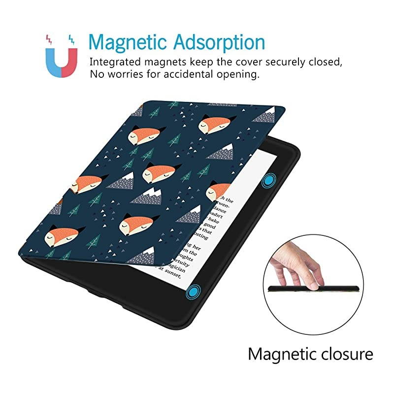 Painting Case for Allnew Kindle Paperwhite 10th Gen 2018 Release onlyWill Not fit Prior Gen Kindle Devices Fox