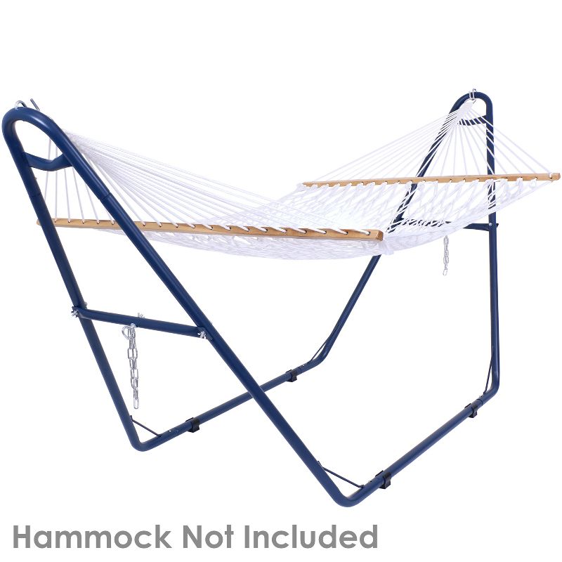 Sunnydaze Universal Multi-Use Heavy-Duty Steel 2-Person Hammock Stand for 9' to 14' Hammocks - 550 lb Weight Capacity - Blue