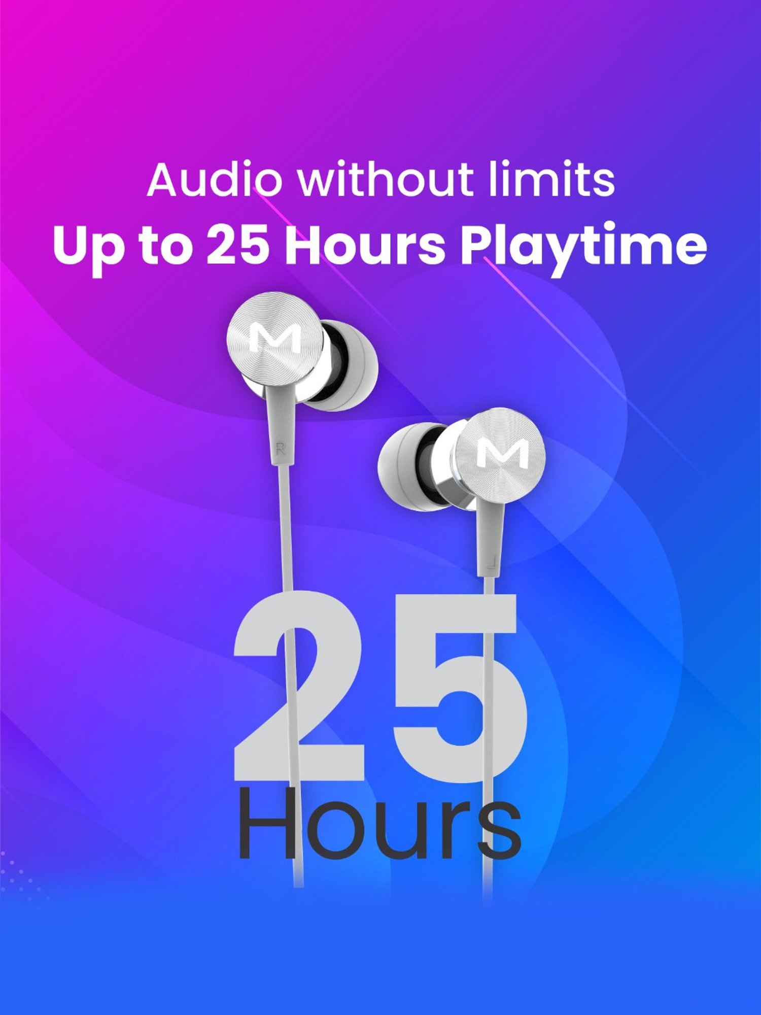 Maxx NX121 In Ear Bluetooth Neckband with Upto 25 Hours Playback & Fast Charging (Grey)