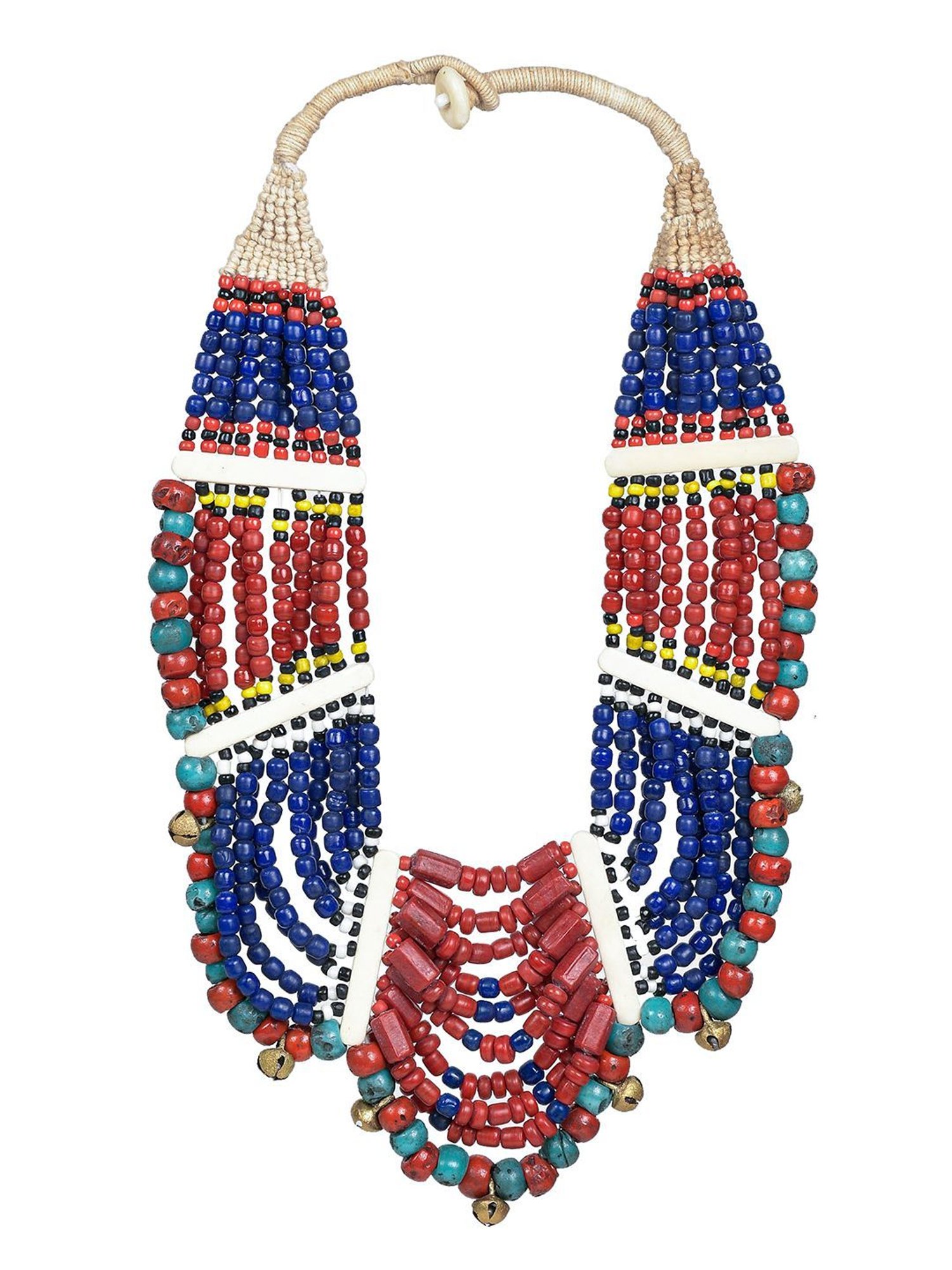 Imli Street Multicolor Vintage Naga Beaded Tribal Necklace