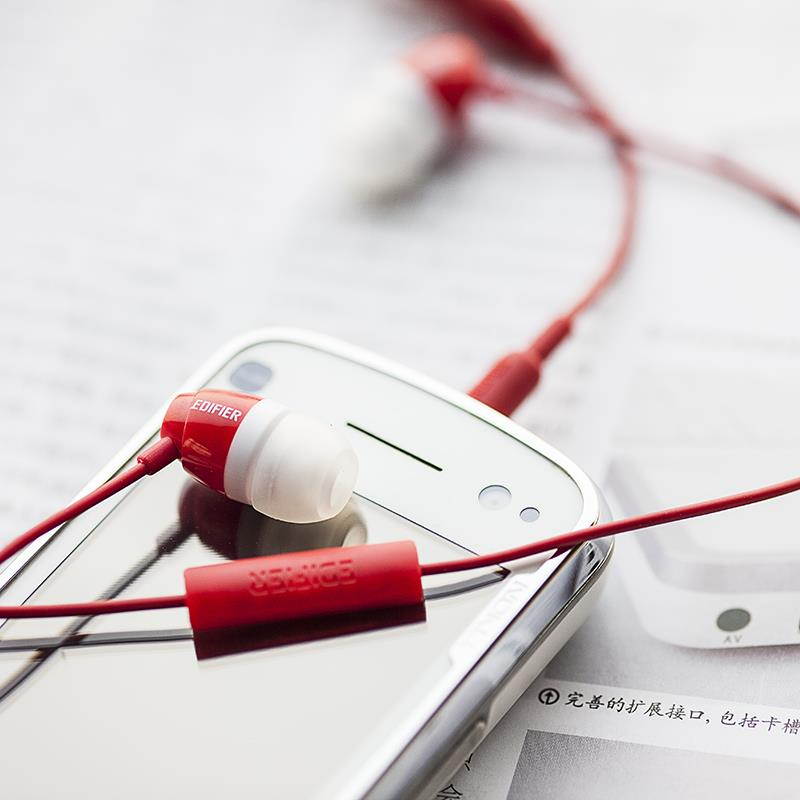 Edifier P210 In-Ear Headphones with Mic For Mobile Headset - Red