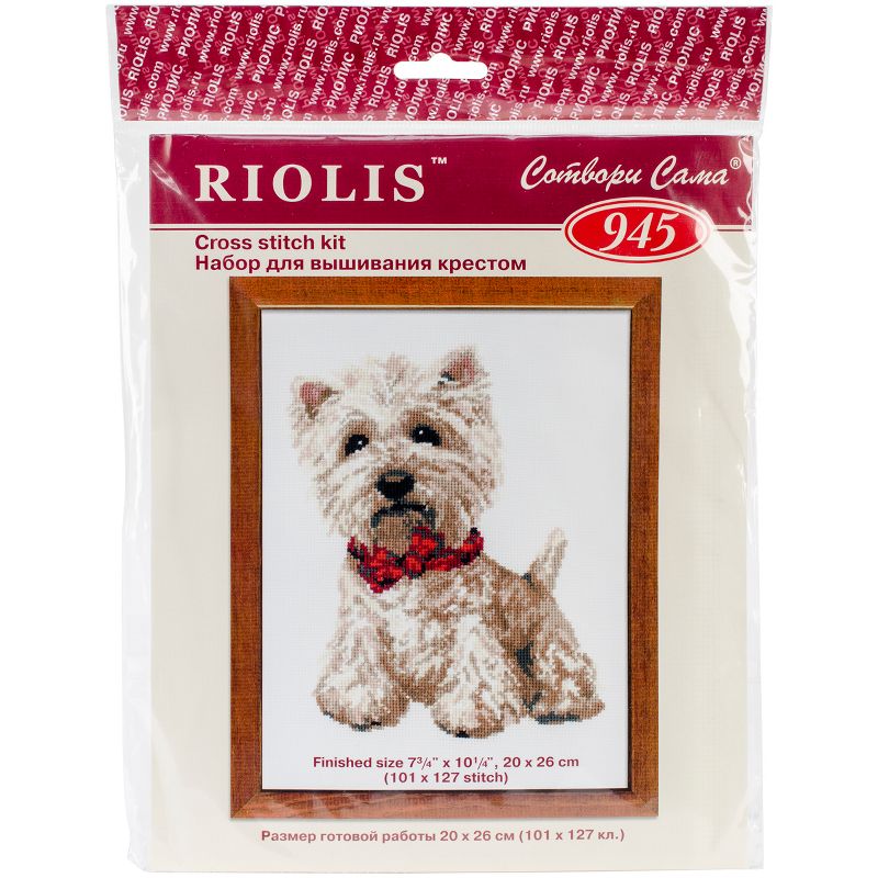 RIOLIS Counted Cross Stitch Kit 7.75"X10.25"-West Highland White (15 Count)
