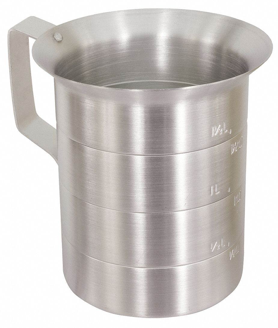 Crestware Measuring Cup,Aluminum,1 qt. Liquid  MEA01