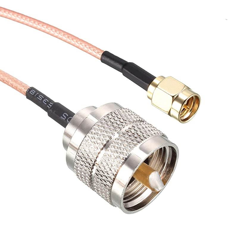 SMA Male to UHF PL259 Male RG316 RF Coaxial Coax Cable 1 ft