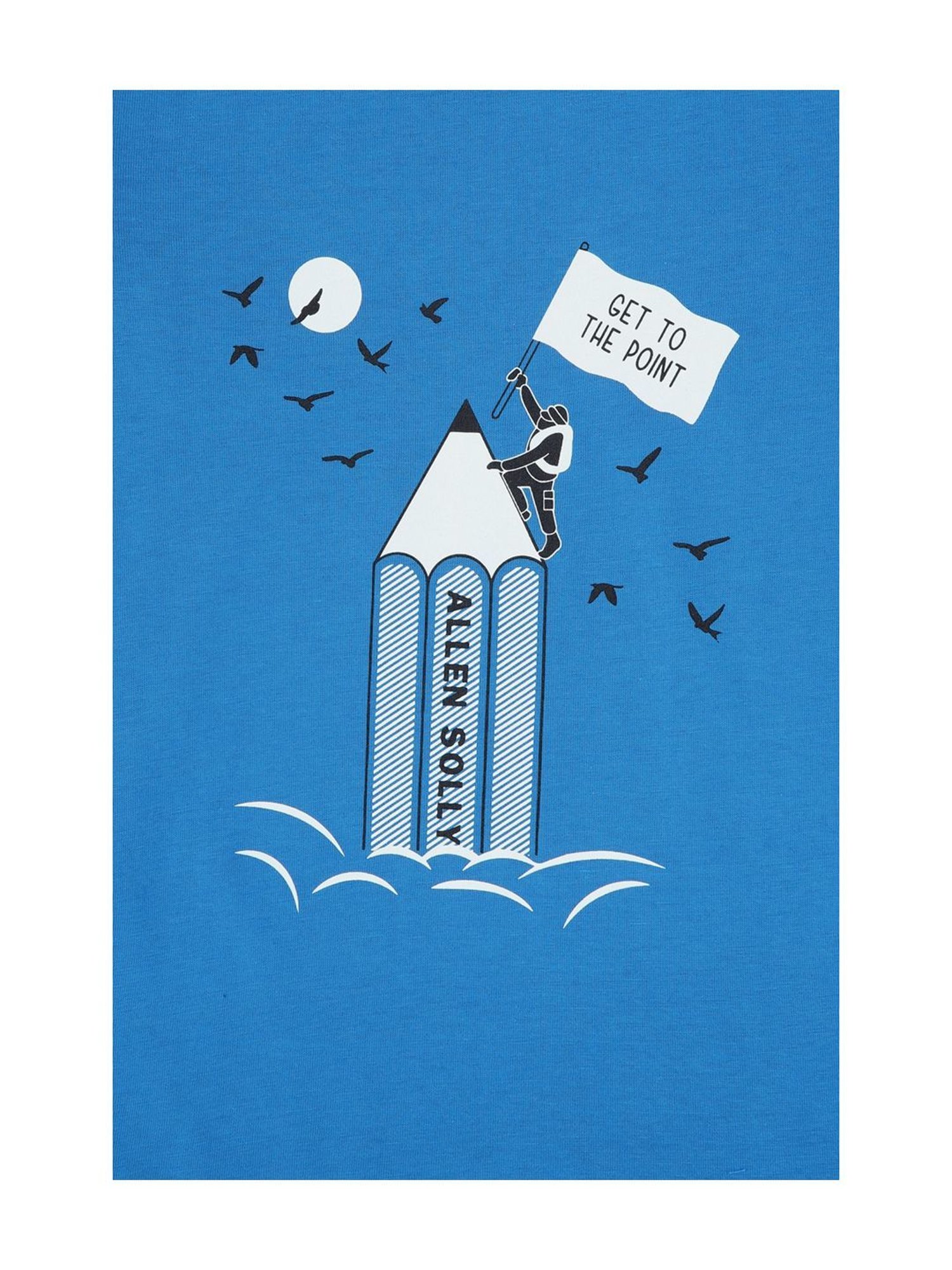 Allen Solly Junior Blue Cotton Graphic T-Shirt