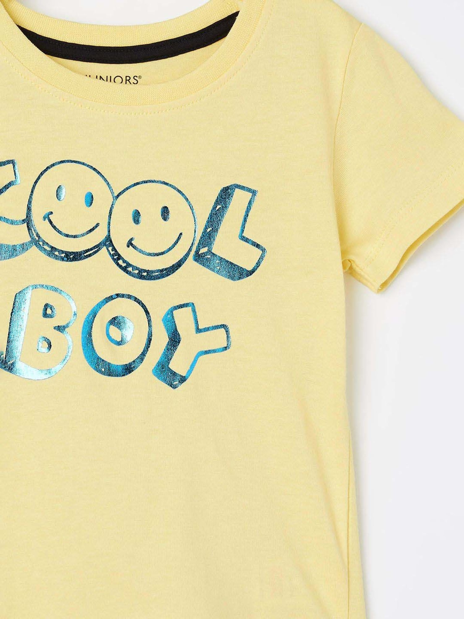 Juniors by Lifestyle Boys Yellow Cotton Graphic T Shirt