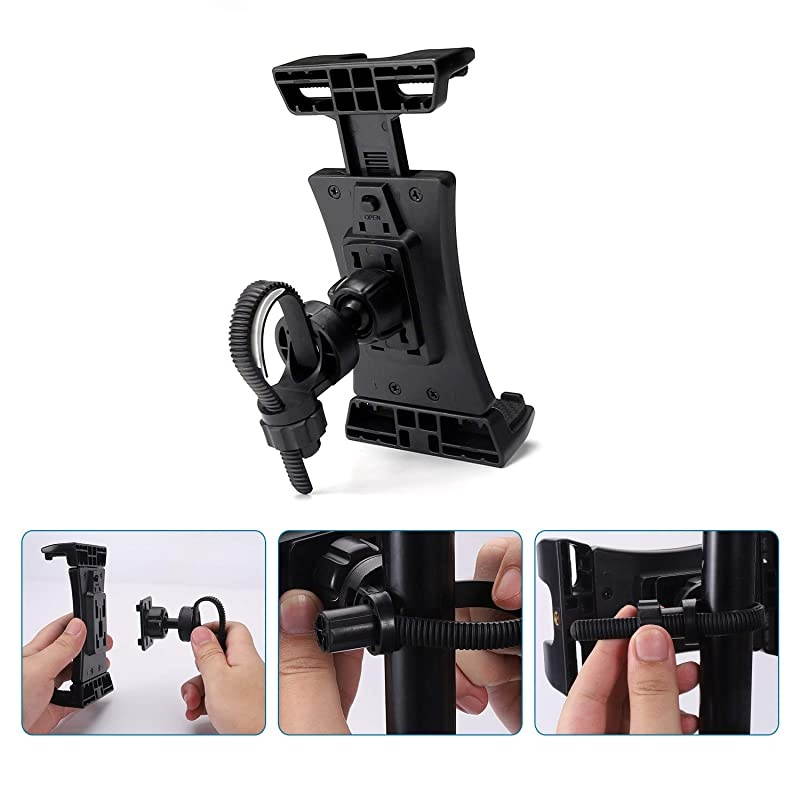Tablet Holder Portable Bicycle Car Phone Tablet Mount for Indoor Gym Treadmill Microphone Stands Microphone Tablet Holder Exercise for iPad iPad Pro iPad Mini 2 3 iPad Air iPhone