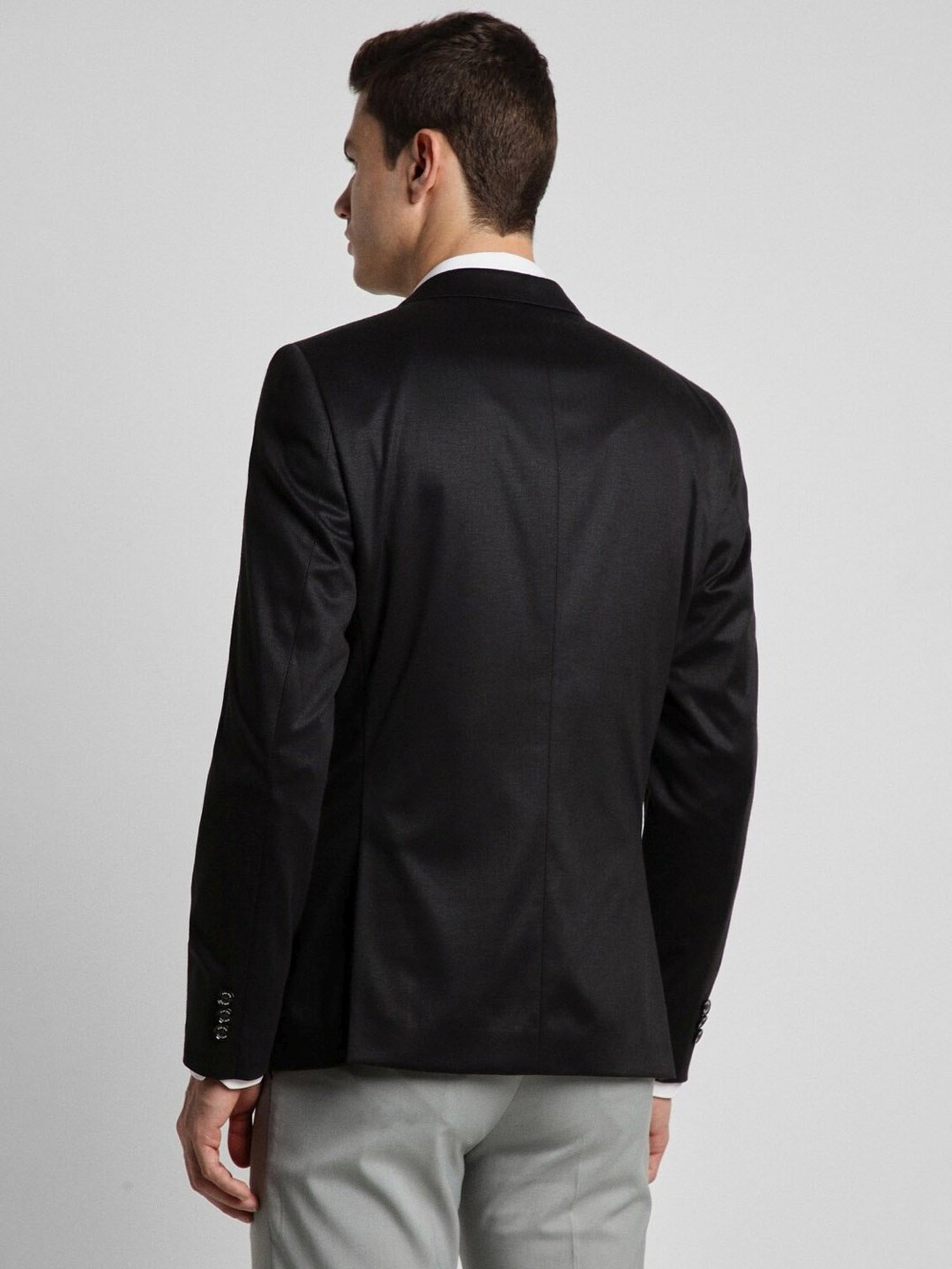 Allen Solly Black Slim Fit Blazer