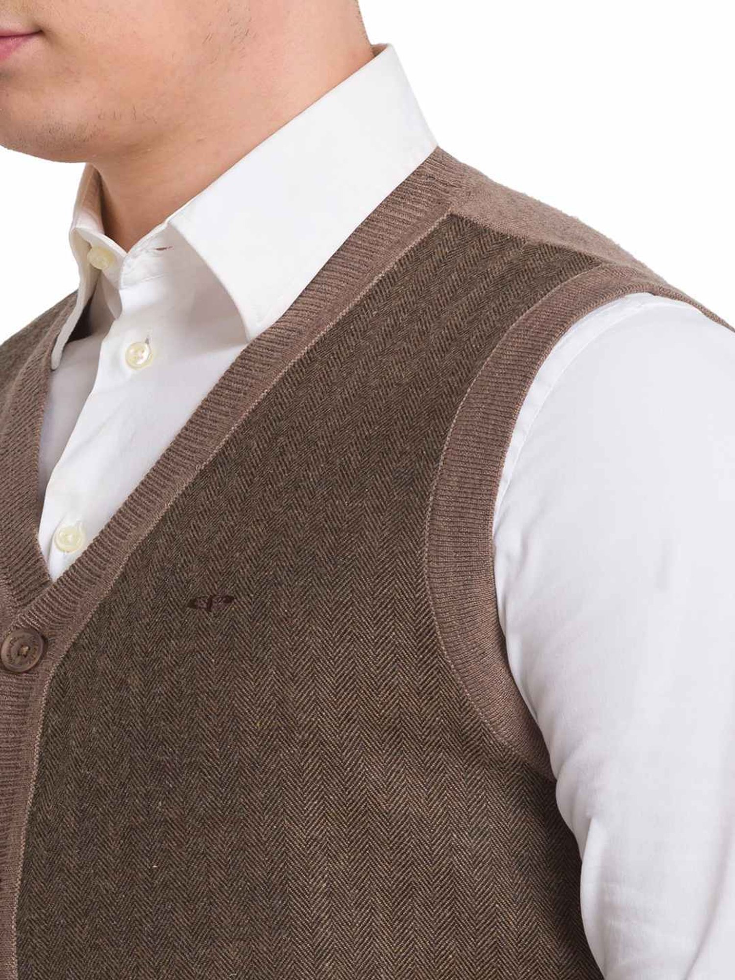 ColorPlus Brown Classic Fit Sweater