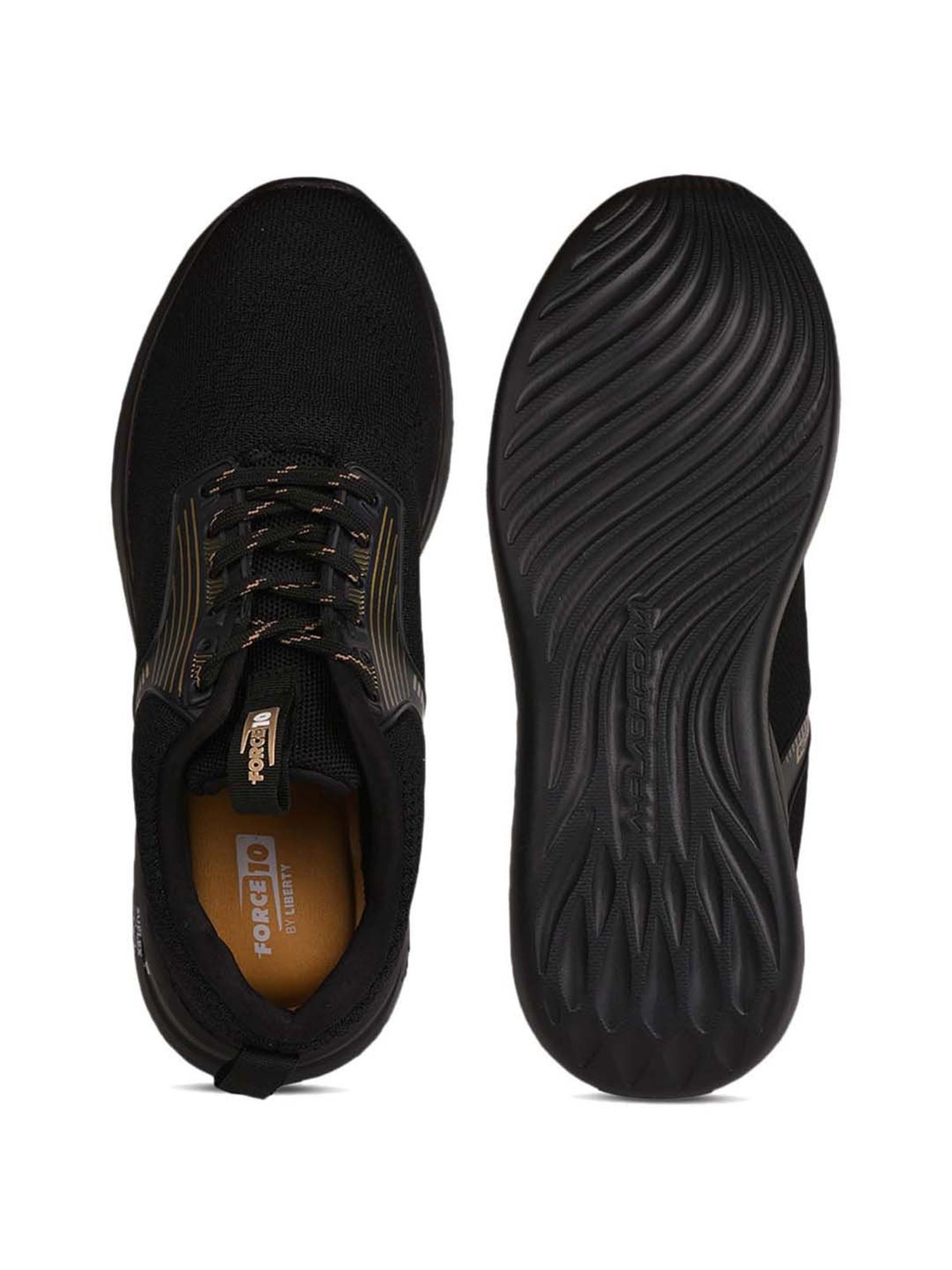 Force 10 by Liberty Men's Black Running Shoes