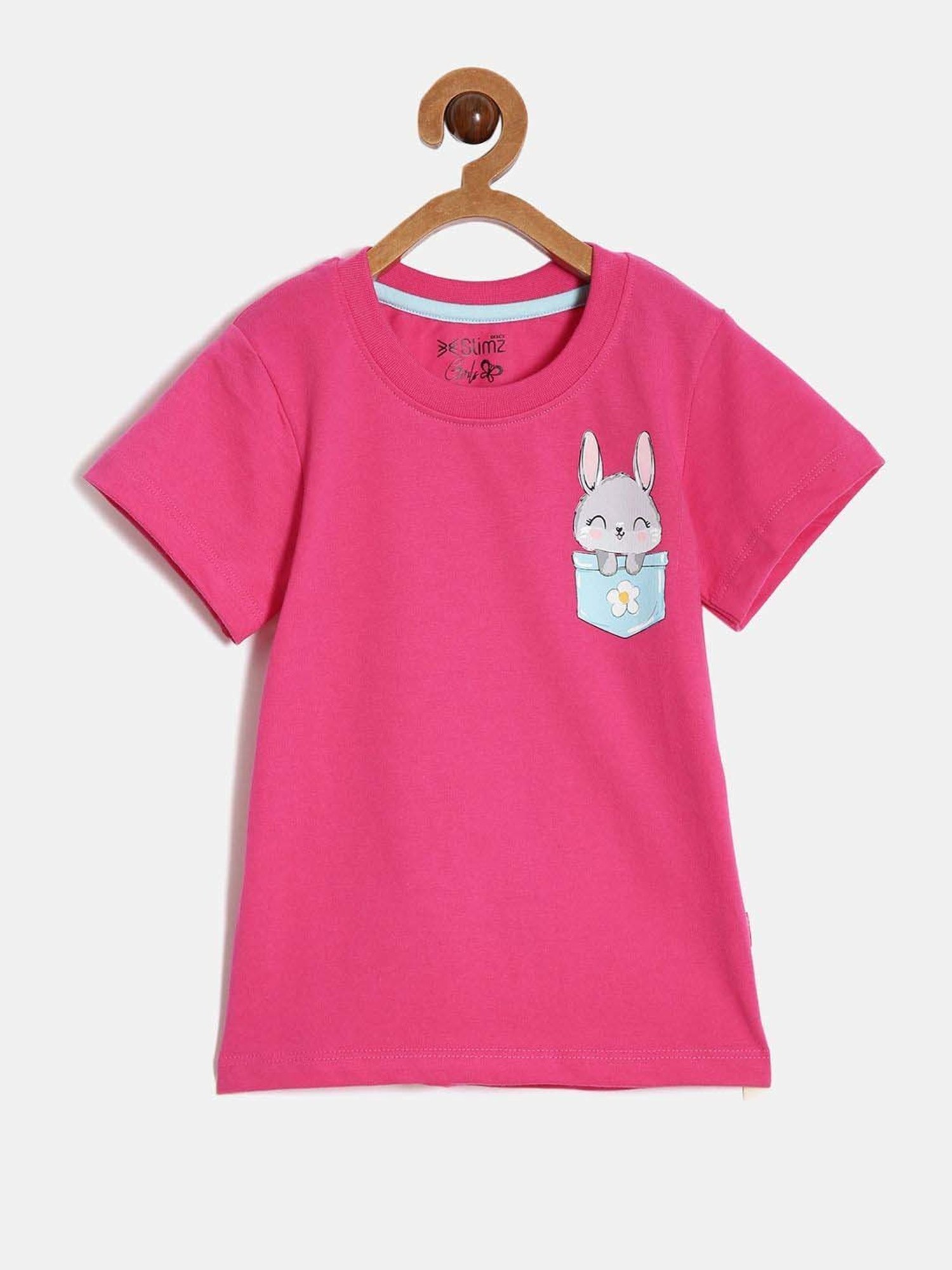 Dixcy Slimz Kids Pink Cotton Printed T-Shirt