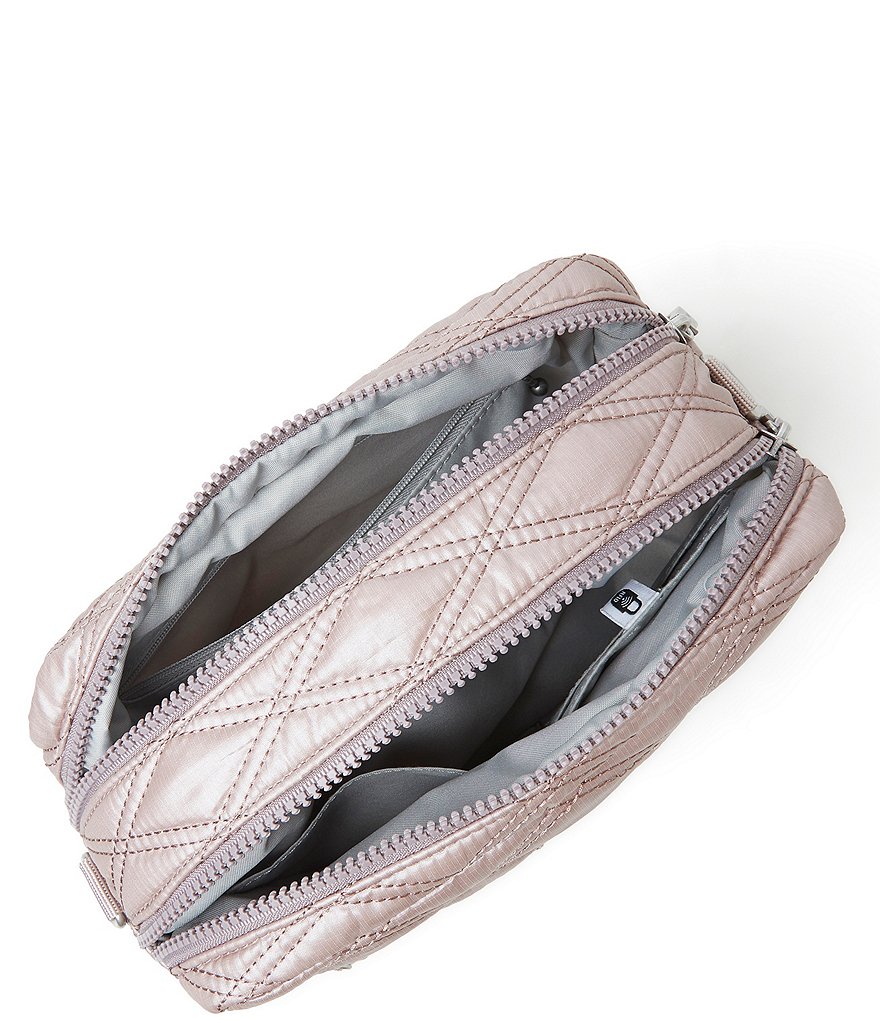 Baggallini Quilted Multi-Compartment Double Zip Crossbody Bag