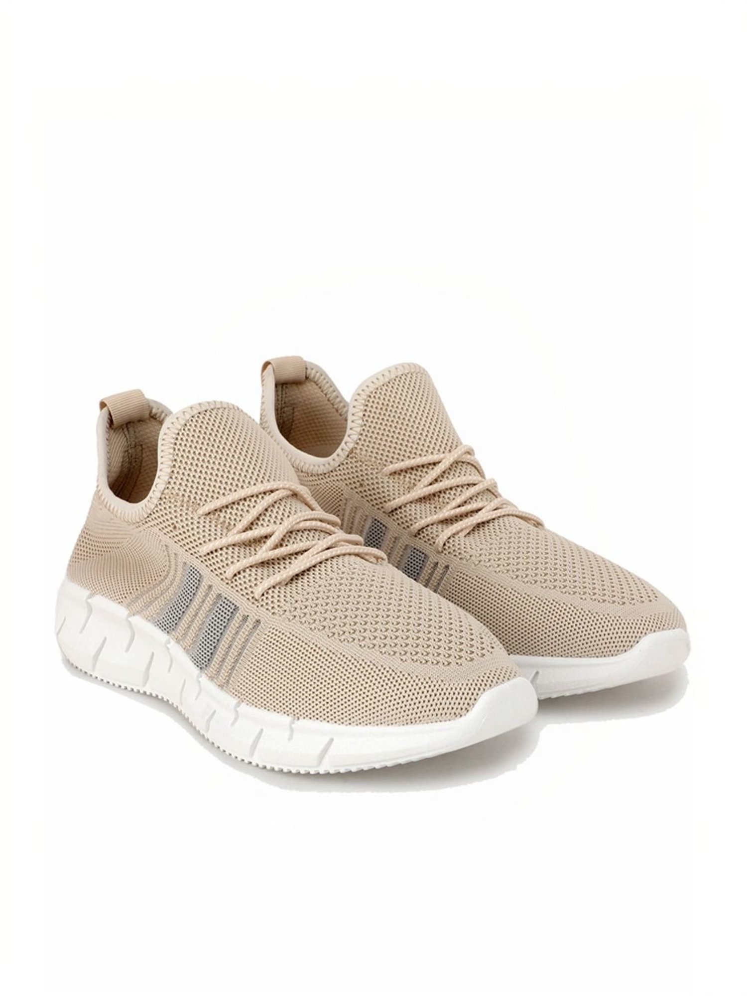 Rapid Box Men's Beige Running Shoes