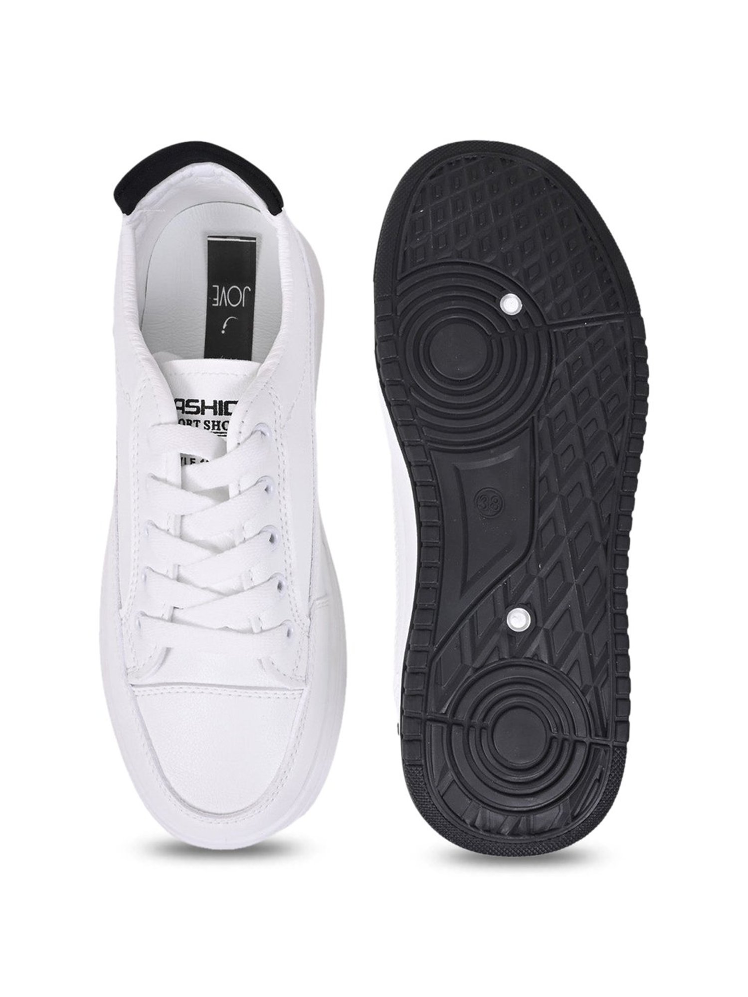 Jove Women's White & Black Sneakers