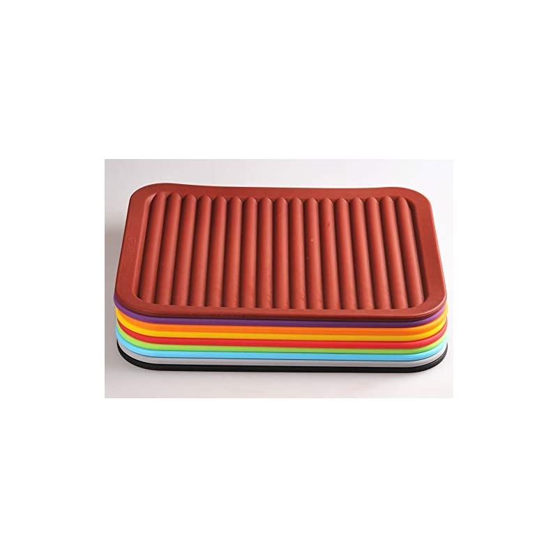 Plus Big Round Silicone Pot Holder Hot Pads and Trivets for Hot Dishes and Hot Pots, Hot Mats for Countertops, Tables, Spoon Rest Small Place Mats Set of 3 Color Red