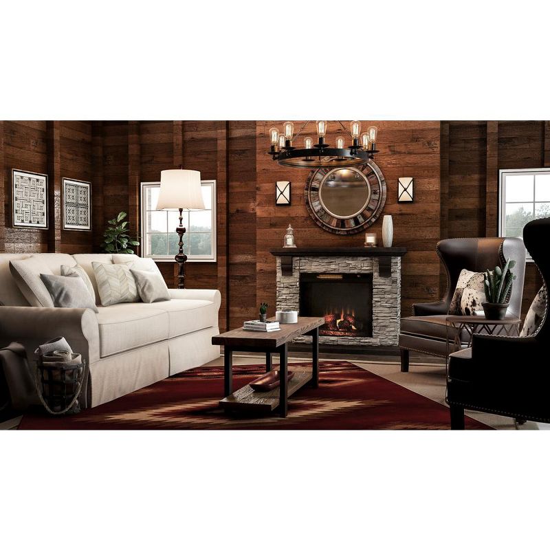 Rustic Wall Sconce with Amber Ombre Glass Shade Bronze 9" - Thr3e Lighting