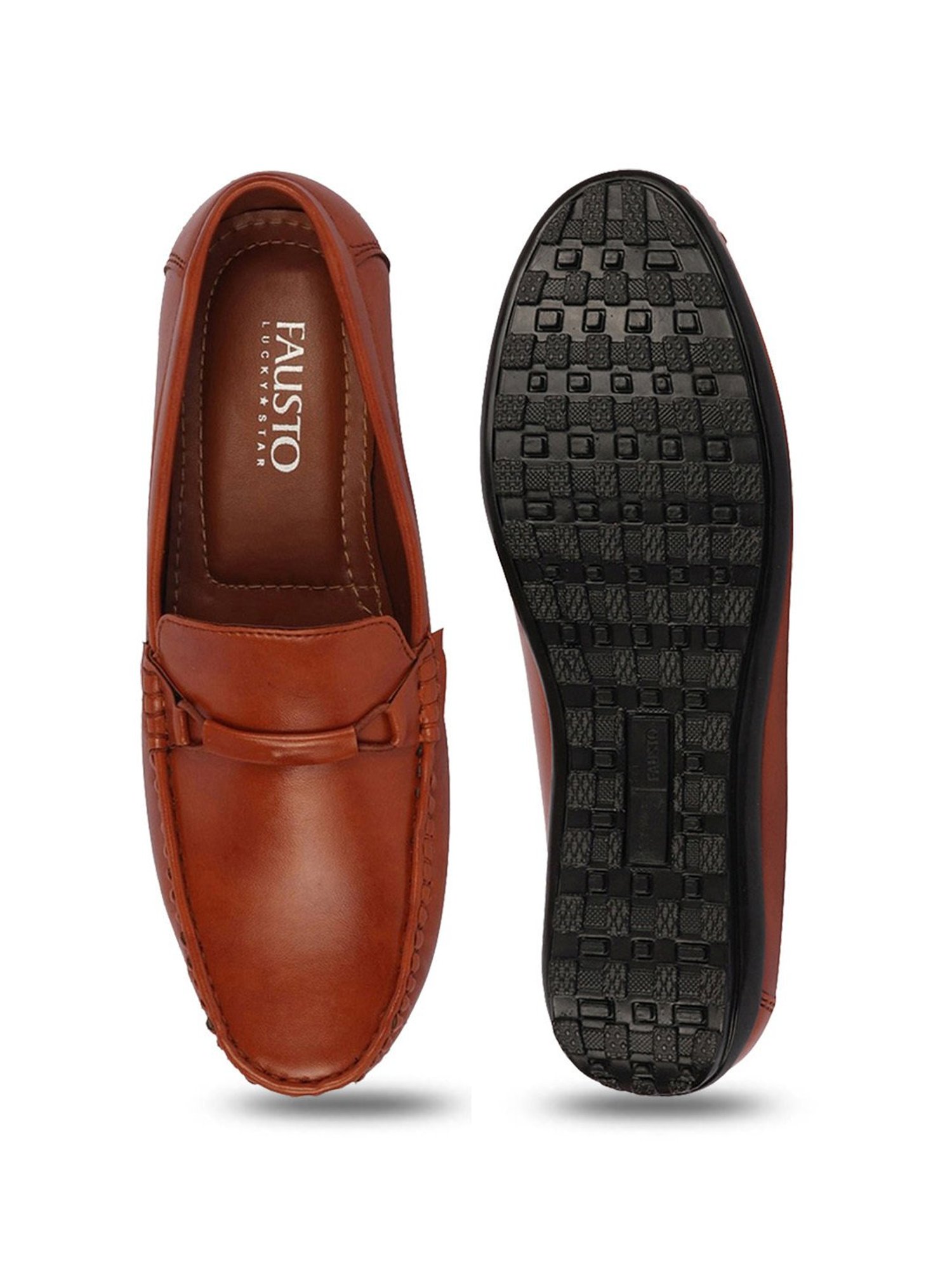 Fausto Men's Tan Casual Loafers