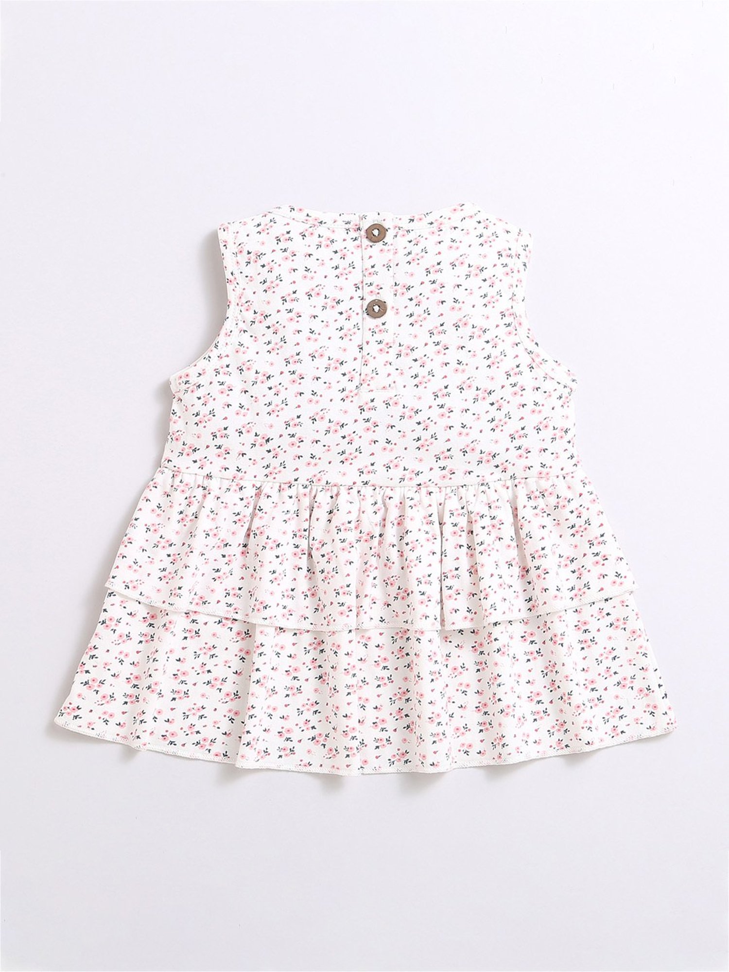 Nino Bambino Kids White & Navy Floral Print Top with Shorts