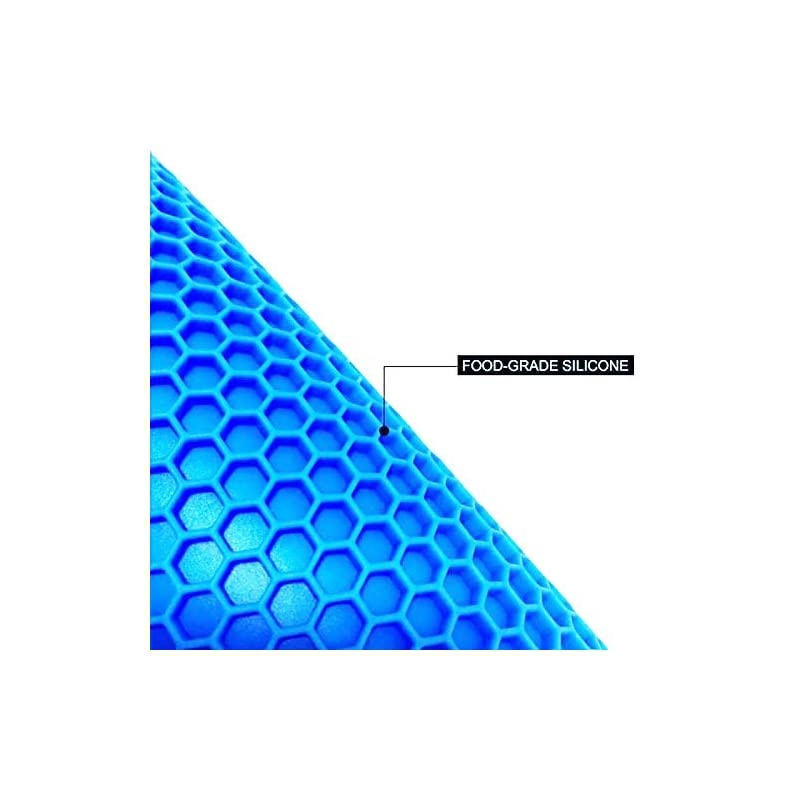 Lucky Plus Silicone Rubber Trivet Mat for Hot Pan and Pot Hot Pads Counter Mat Heat Resistant Tablemat or Placemats 4 Pack,Size:7x7 Inch, Color: Gray,Shape:Round