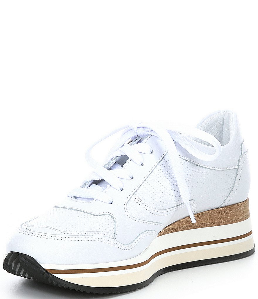 Donald Pliner Pelham Neoprene Mixed Leather Slip-On Wedge Sneakers