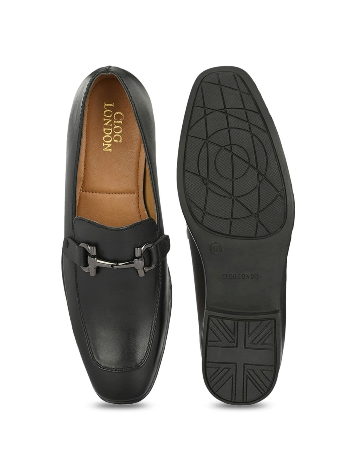 Clog London Men's Black Formal Loafers