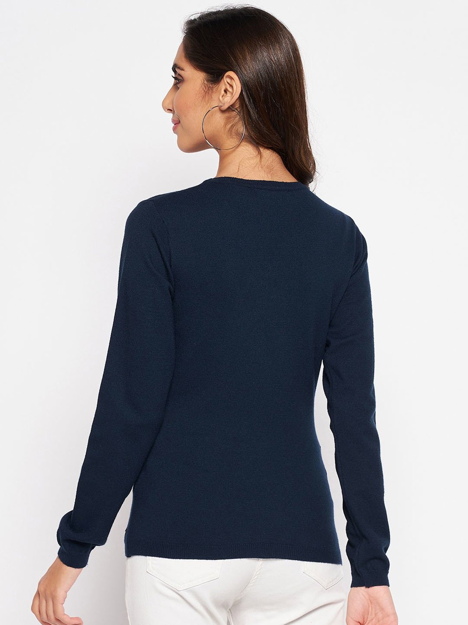 Crozo By Cantabil Navy Sweaters