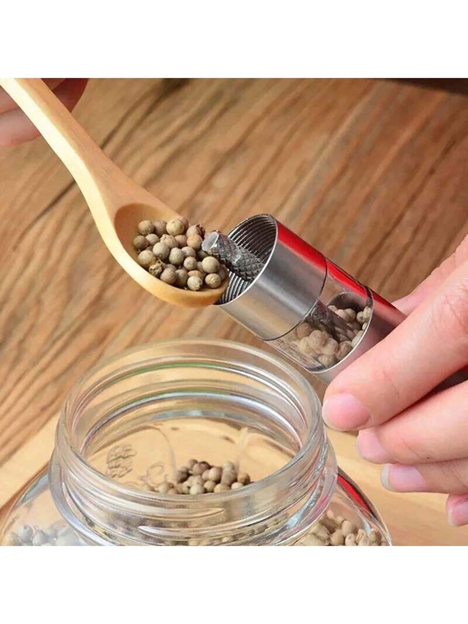 COLE & MASON Precison Manual Brown Wood Forest Pepper