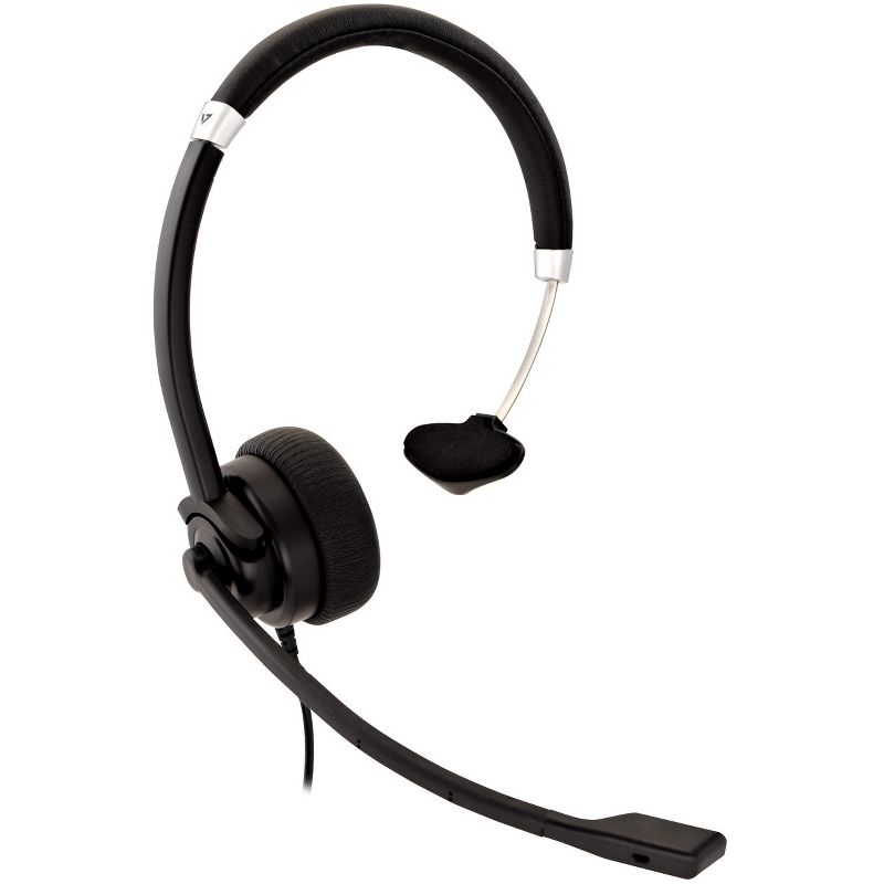 V7 Deluxe Headset - Mono - Mini-phone - Wired - 31.50 Hz - 20 kHz - Over-the-head - Monaural - Supra-aural - 5.91 ft Cable