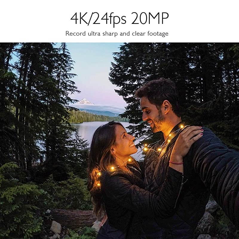 Brave 6 4K 20MP WiFi Action Camera Voice Control EIS Web Camera 100 feet Underwater Waterproof Camera Remote Control 6X Zoom Underwater Camcorder with 2 Batteries and Helmet Accessories Kit